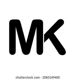 mk letter vector logo initial