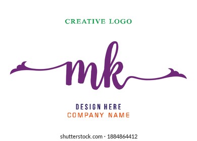 MK lettering logo is simple, easy to understand and authoritative