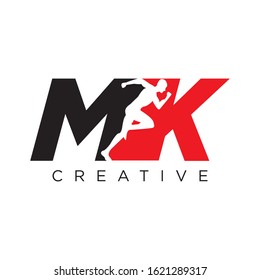 mk logo design vector icon