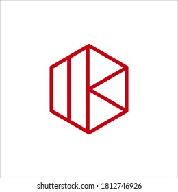 Signo vectorial de diseño de logotipo MK