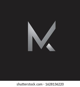 MK logo icon vector design