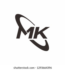 MK logo initial letter design template vector illustration