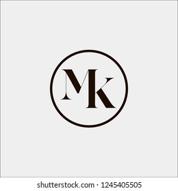 MK logo. Letters MD. Vector illustration
