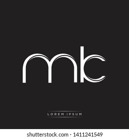 mk m k logo Initial Letter Split Lowercase Modern Style