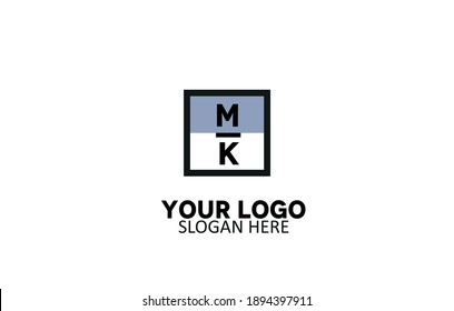 MK Vector Design Letter Logo