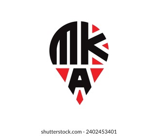 Logo-Design für die Ortung von MKA-Buchstaben