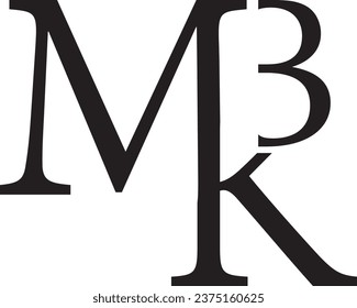 MKB letter logo modern design