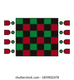 Mkeka - Isolated Vector Illustration. It Is Traditional African Mat. Also Symbol Of Kwanzaa, Festival Of African-american Unity