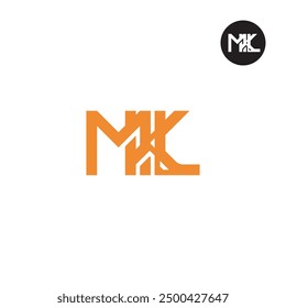 Diseño de monograma de letra de logotipo MKL