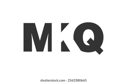 MKQ logo design. Initial letter M K Q bold font style for tech startups, consulting, corporate branding. Creative company name, headlines typography identity, trendy logotype. Vector illustration.