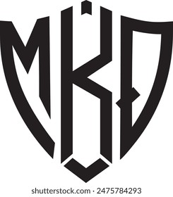 MKQ Sheild logo diseño, icono, símbolo, archivo de Vector