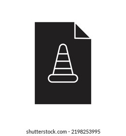 MKV file format document icon. isolated on white background. vector illustration