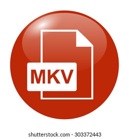 mkv file icon. Flat design style eps 10