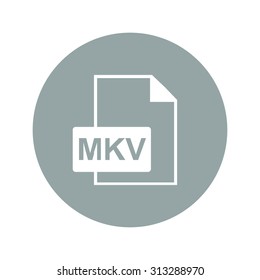 mkv file icon. Flat design style eps 10