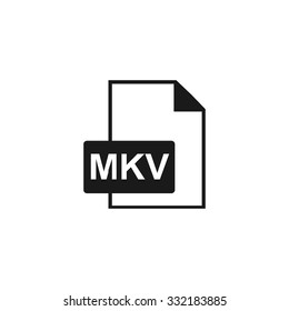 mkv file icon. Flat design style eps 10