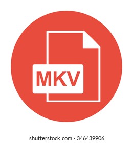 mkv file icon. Flat design style eps 10