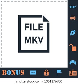 MKV File. Perfect icon with bonus simple icons
