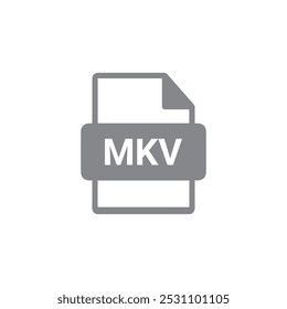 MKV-Dateityp Farbverlauf-Symbol. Dokument, Format, Erweiterung. Kann für Multimedia-Dateien verwendet werden.