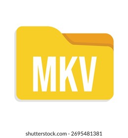 mkv-Symbol auf weißem Hintergrund