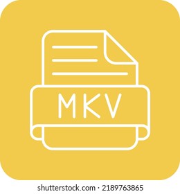 Mkv vector icon. Can be used for printing, mobile and web applications.