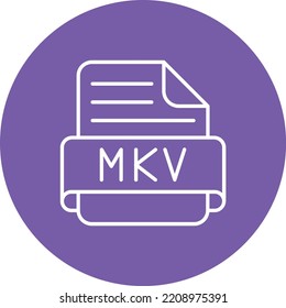 Mkv vector icon. Can be used for printing, mobile and web applications.