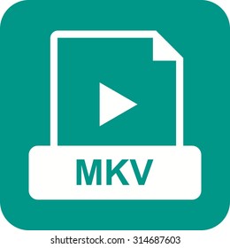 MKV, web, file icon vector image. Can also be used for file format, design and storage. Suitable for mobile apps, web apps and print media.