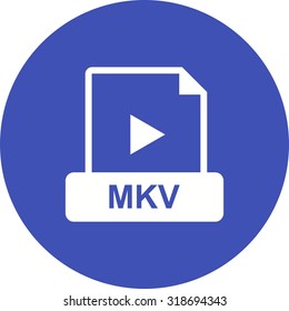 MKV, web, file icon vector image. Can also be used for file format, design and storage. Suitable for mobile apps, web apps and print media.