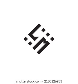 ML abstract geometric concept logo in high quality professional design that will be best for street style