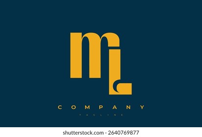 ML Abstract Geometric Logo Design. Modern and elegant logo design with simplistic typography elements, showcasing branding excellence.