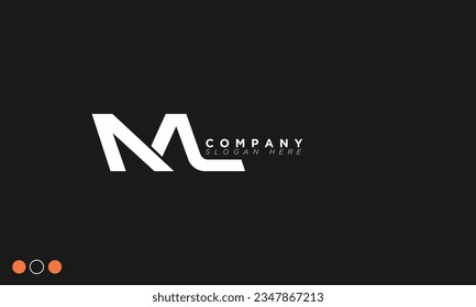ML Alphabet letters Initials Monogram logo LM, M and L