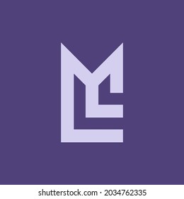 ML alphabet logo that combines 2 letters into one logo or symbol that is unique and original. consists of letters M and L. editable and easy to custom