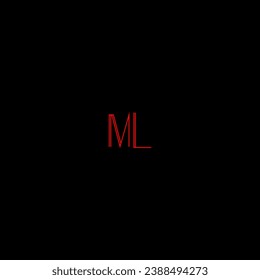 ML creative modern letters logo design template