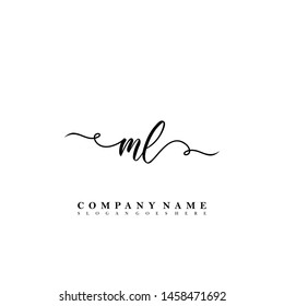 ML Initial beauty floral logo template