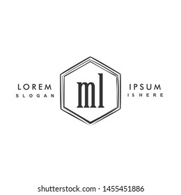 ML Initial beauty monogram logo vector
