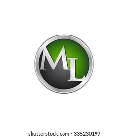 ML initial circle logo green