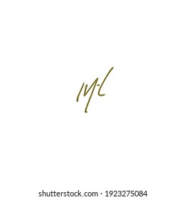 ML initial handwriting 
ML handwritten logo for identity