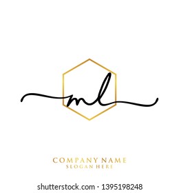 ML Initial handwriting logo template
