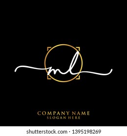 ML Initial handwriting logo template