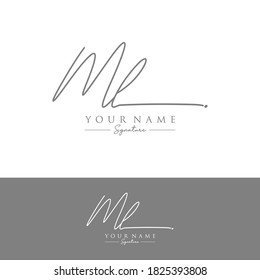 Ml Initial Letter Handwriting Signature Logo Stock Vector (Royalty Free ...