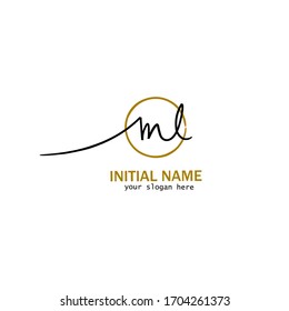 ml initial Letter Monogram Logo. Vector logo for business and company identity