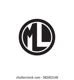 Ml Initial Letters Circle Monogram Logo Stock Vector (Royalty Free ...