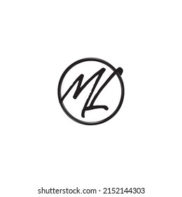 ML initial logo letters in high quality professional design that will print well across any print media