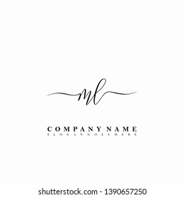 ML Initial luxury handwriting logo vector