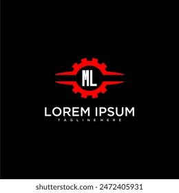 ML monograma inicial para el Vector de diseño de logotipo automotriz
