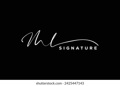 ML initials Handwriting signature logo. ML Hand drawn Calligraphy lettering Vector. ML letter real estate, beauty, photography letter logo design.