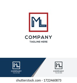 ML último logotipo. adecuado para su empresa