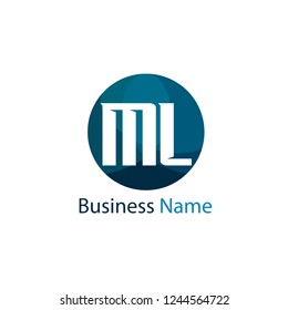 ML letter logo design