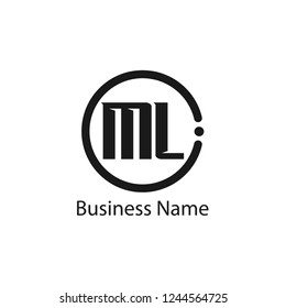 ML letter logo design
