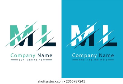 ML Letter Logo Design Concept. Vector Logo Illustration