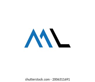 Diseño de logotipo de carta ML con vectores modernos creativos